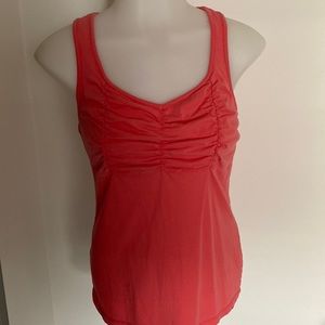 Rose pink dressy tank top.